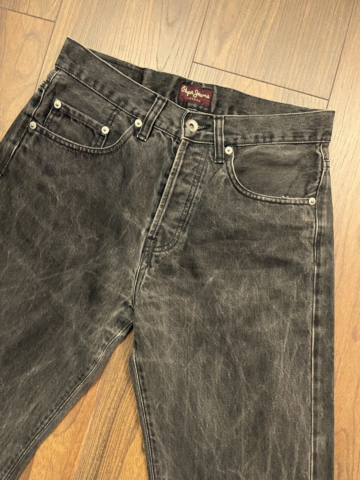 Γυναικείο Τζιν Παντελόνι PEPE JEANS London σε Ξεθωριασμένο Γκρι Denim (31-Small)