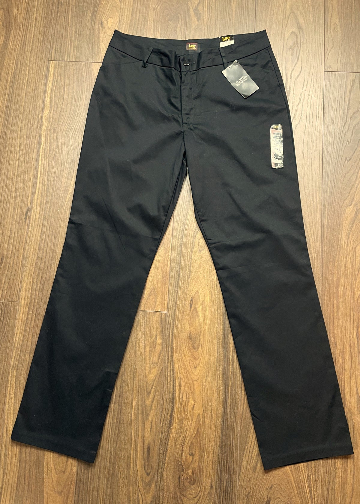 Stock, Γυναικείο Παντελόνι LEE Straight Long - Mid Rise σε Μαύρο χρώμα (No 14- XL)