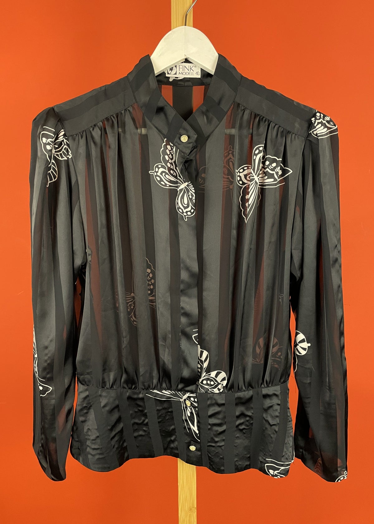 Vintage Γυναικείο Πουκάμισο FINK MODELL σε Μαύρο χρώμα (Medium -40)
