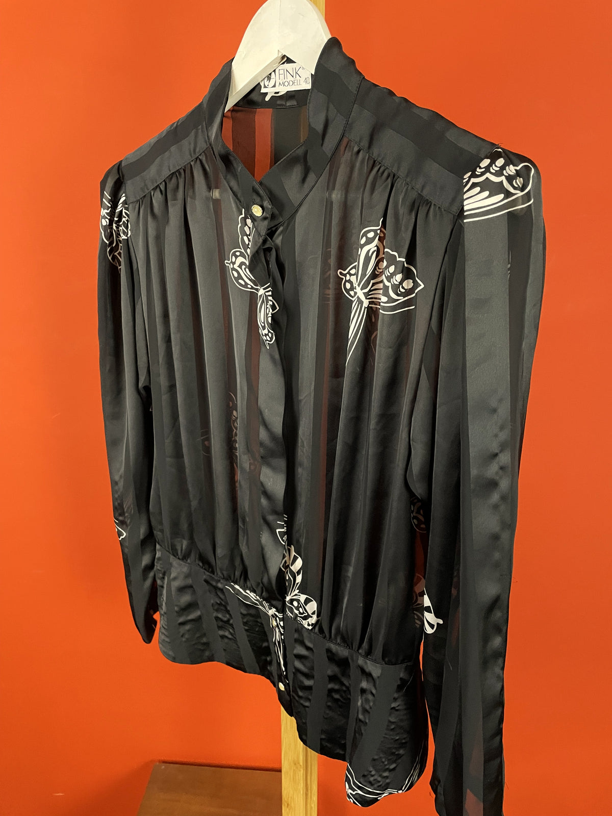 Vintage Γυναικείο Πουκάμισο FINK MODELL σε Μαύρο χρώμα (Medium -40)