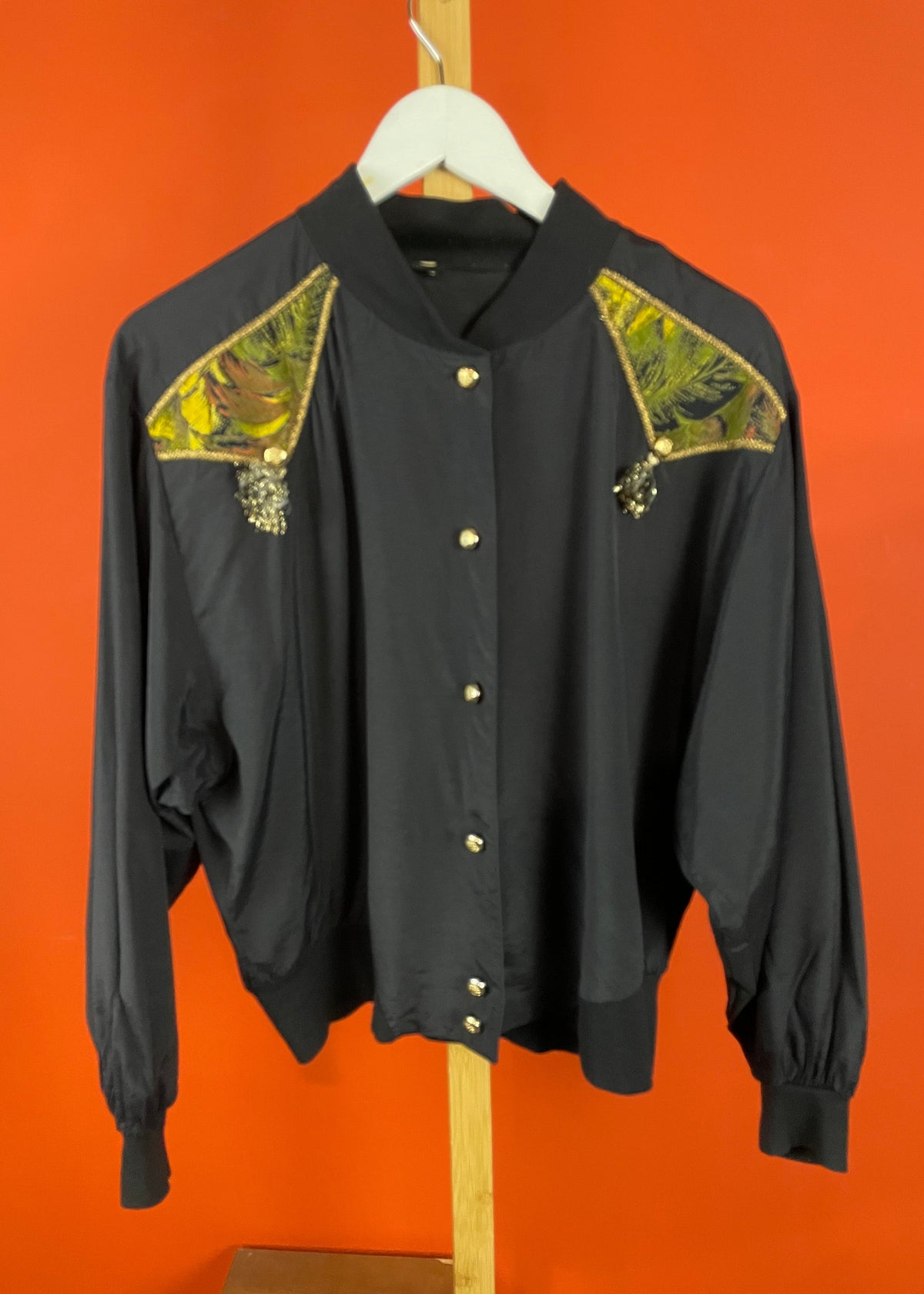 Vintage, 80s Γυναικείο Τζάκετ σε Μαύρο χρώμα (Large)