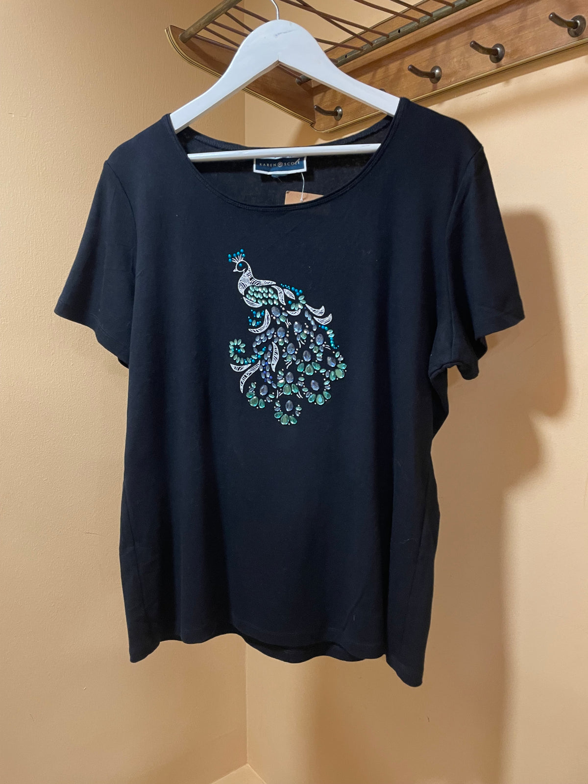 Γυναικεία Μπλούζα - T-Shirt KAREN SCOTT σε Μαύρο Χρώμα (XL)