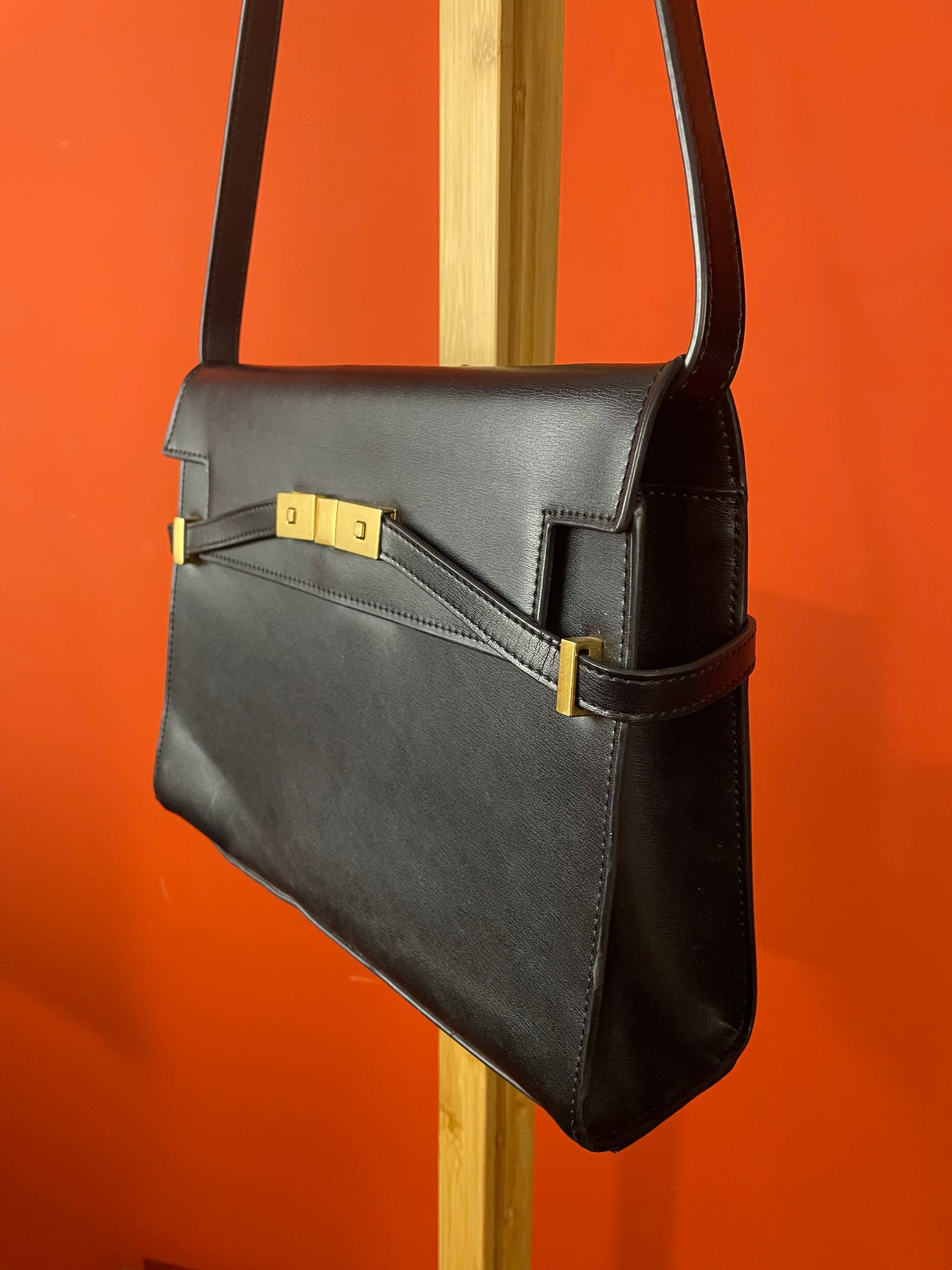 UNIQUE ITEM: Πιστό αντίγραφο της PREMIUM σειράς Manhattan SAINT LAURENT - Δερμάτινη Τσάντα ώμου σε Μαύρο χρώμα