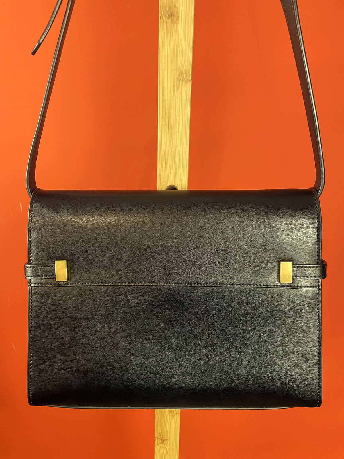 UNIQUE ITEM: Πιστό αντίγραφο της PREMIUM σειράς Manhattan SAINT LAURENT - Δερμάτινη Τσάντα ώμου σε Μαύρο χρώμα