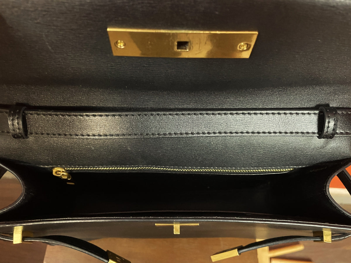 UNIQUE ITEM: Πιστό αντίγραφο της PREMIUM σειράς Manhattan SAINT LAURENT - Δερμάτινη Τσάντα ώμου σε Μαύρο χρώμα