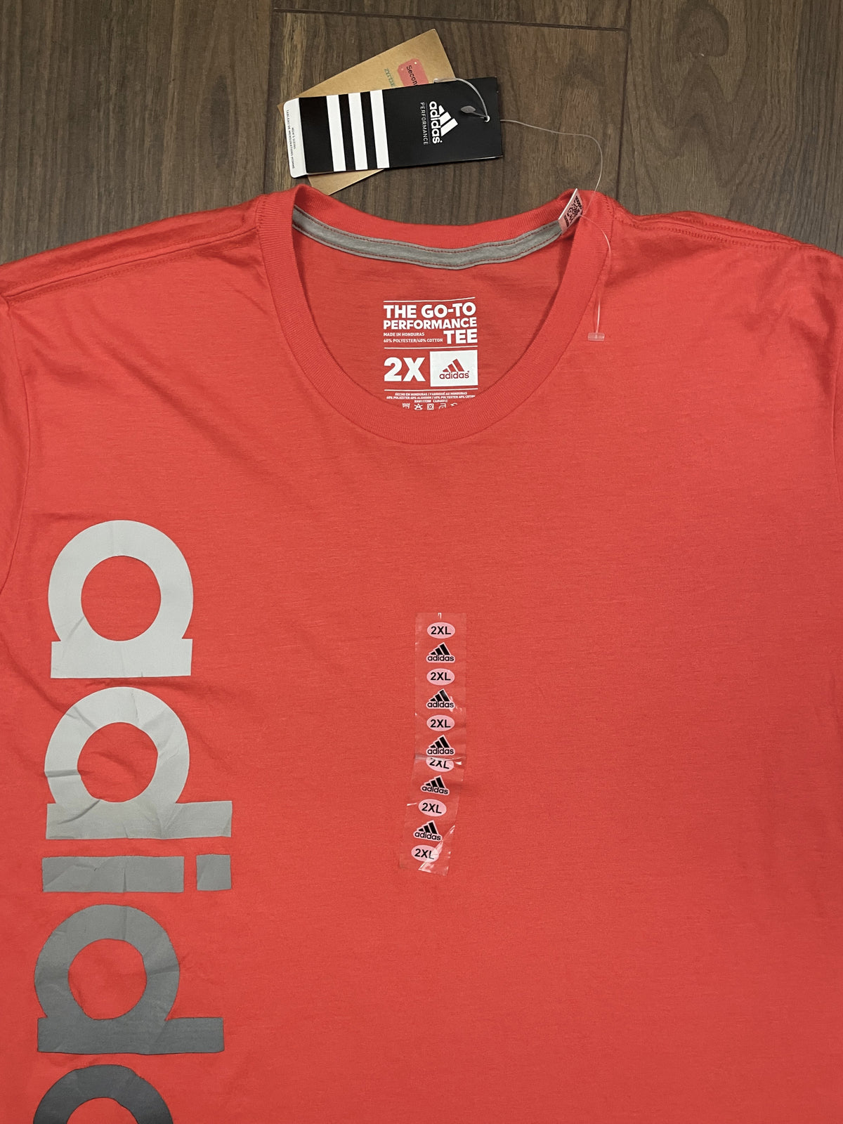 Stock, Ανδρικό, Αθλητικό T-Shirt Αθλητικό ADIDAS σε Κοραλί χρώμα (XL/2XL)