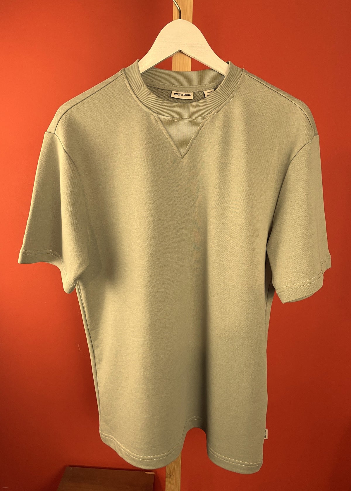 Aνδρική Mπλούζα - T-Shirt ONLY & SONS σε Χακί Χρώμα (Oversized XS)