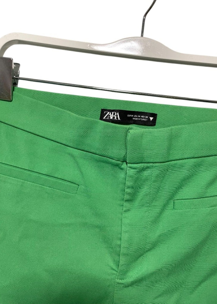 Γυναικείο, ελαστικό Παντελόνι ZARA σε Πράσινο χρώμα (Medium)
