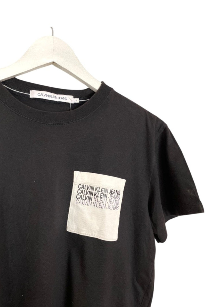 Κοντομάνικη Ανδρική Μπλούζα - T-Shirt CALVIN KLEIN σε Μαύρο χρώμα (Small)