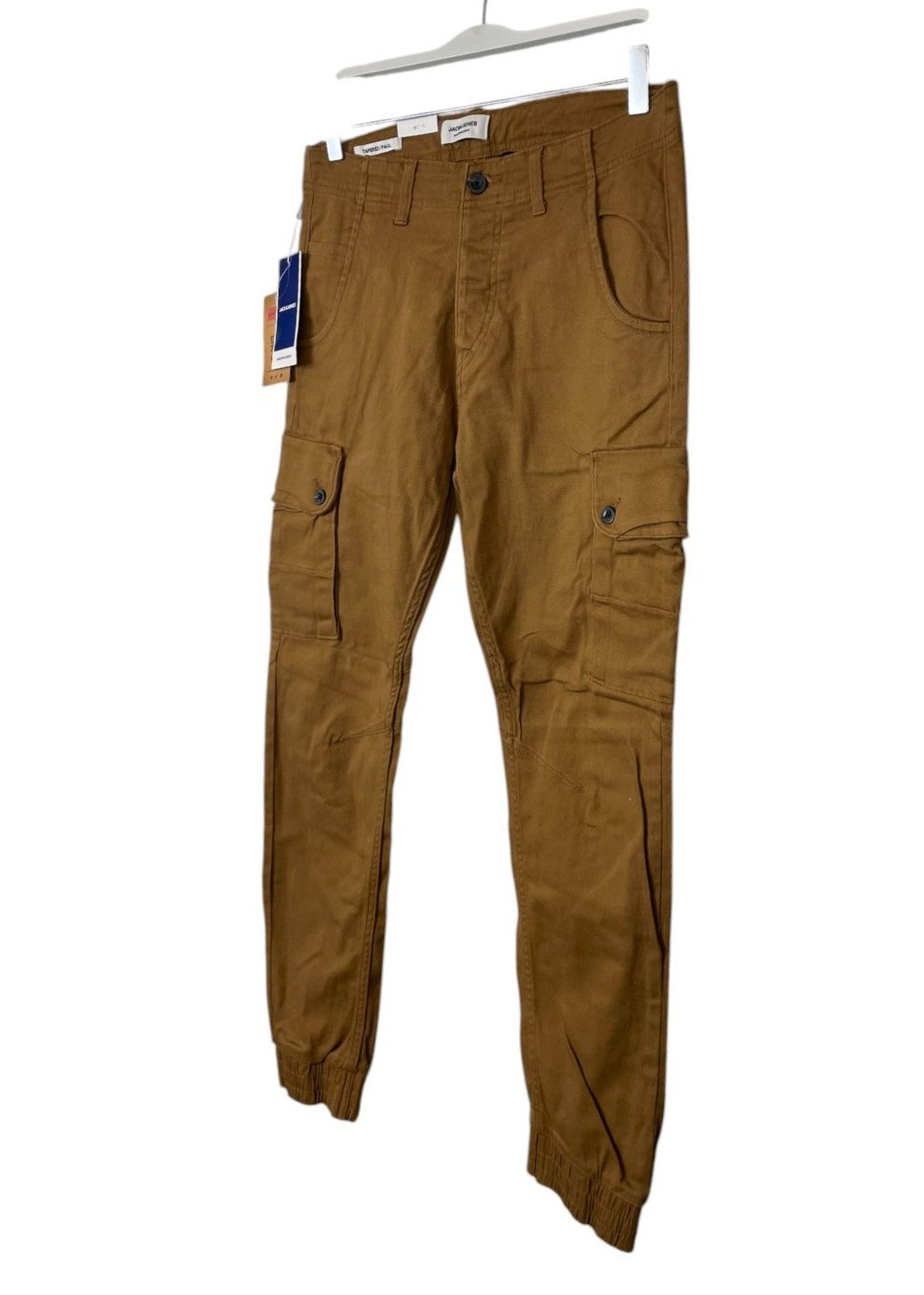 Outlet, Aνδρικό Cargo Παντελόνι JACK & JONES σε Ανοιχτό Καφέ χρώμα (No. 30)