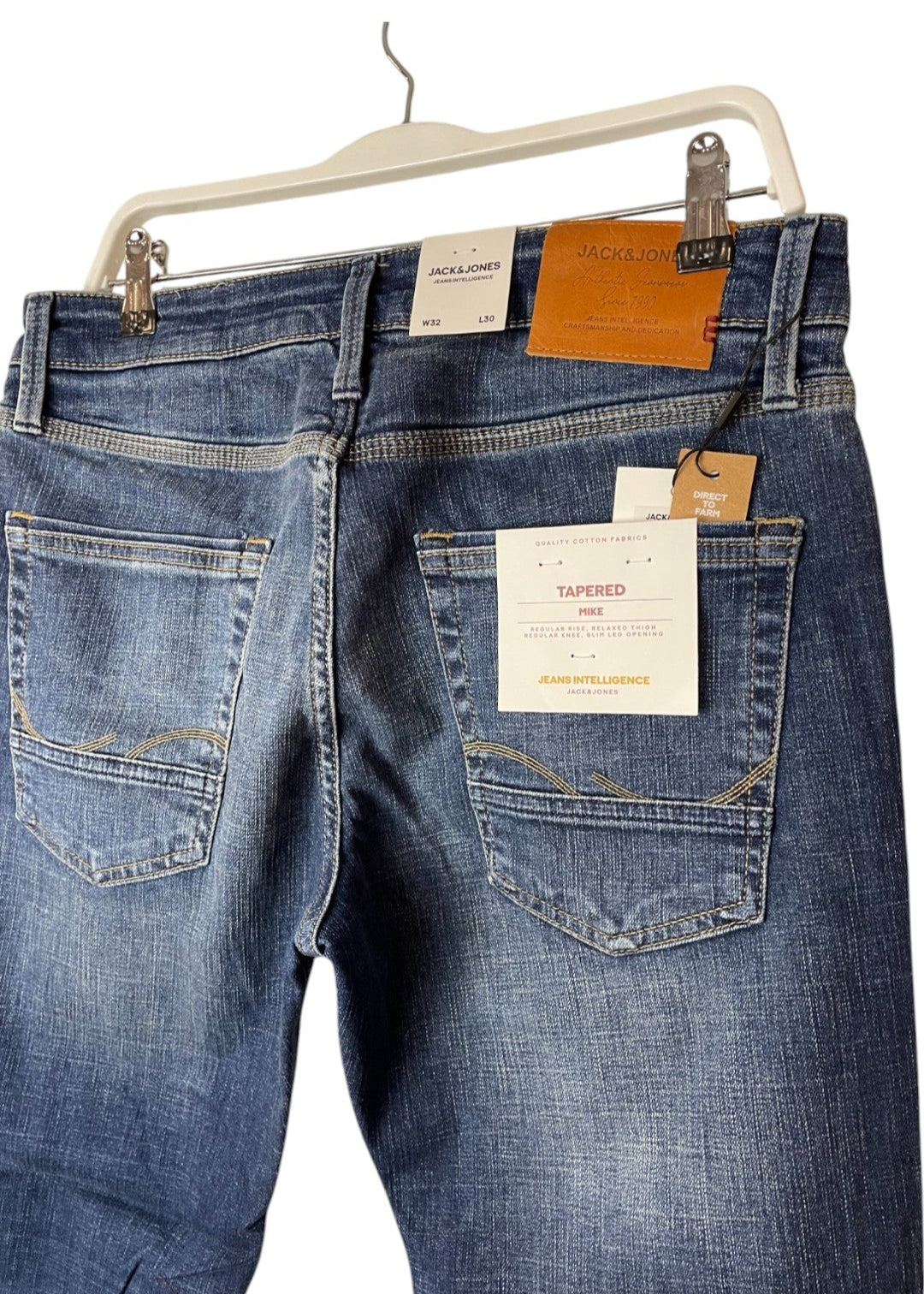 Outlet, Aνδρικό Τζιν Παντελόνι JACK & JONES σε Κλασικό Denim χρώμα (No. W32 L30)