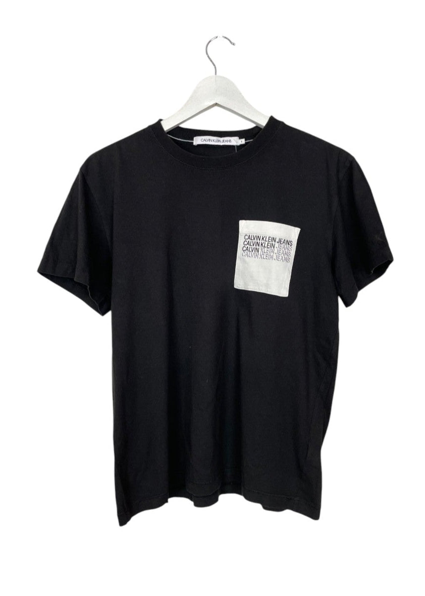 Κοντομάνικη Ανδρική Μπλούζα - T-Shirt CALVIN KLEIN σε Μαύρο χρώμα (Small)