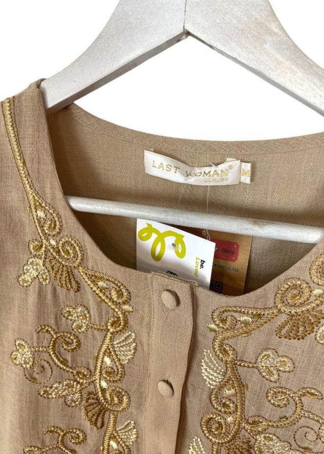 Γυναικεία Μπλούζα LAST WOMAN Luxury στο χρώμα της άμμου (Medium)