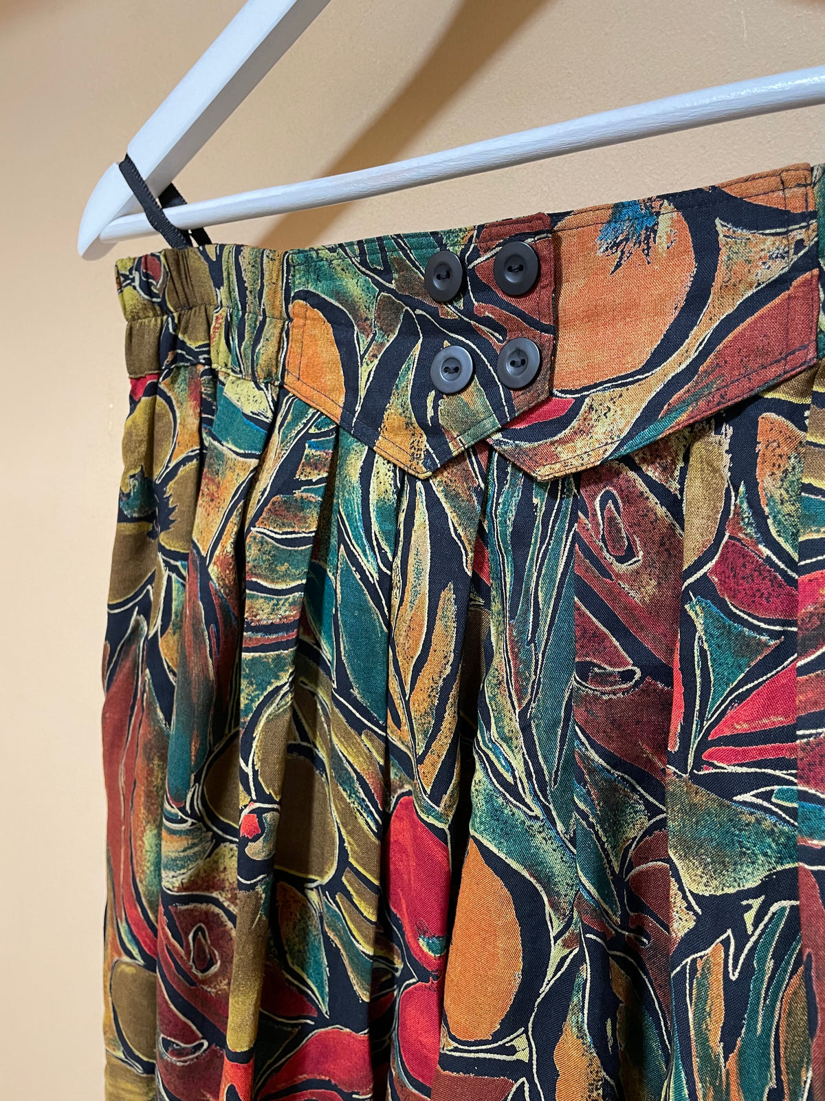 Vintage, Φλοράλ Maxi Φούστα (Medium)