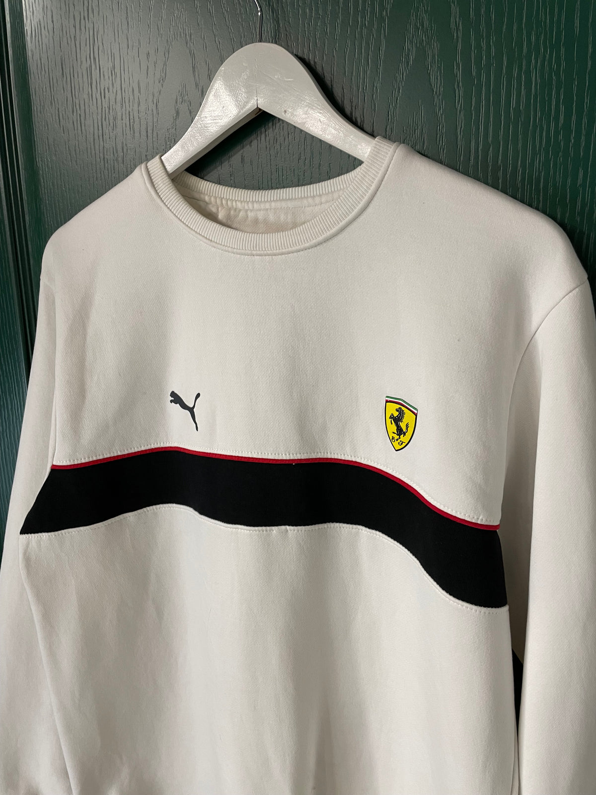 Ανδρική Φούτερ Μπλούζα PUMA Ferrari σε Λευκό χρώμα (M/L)