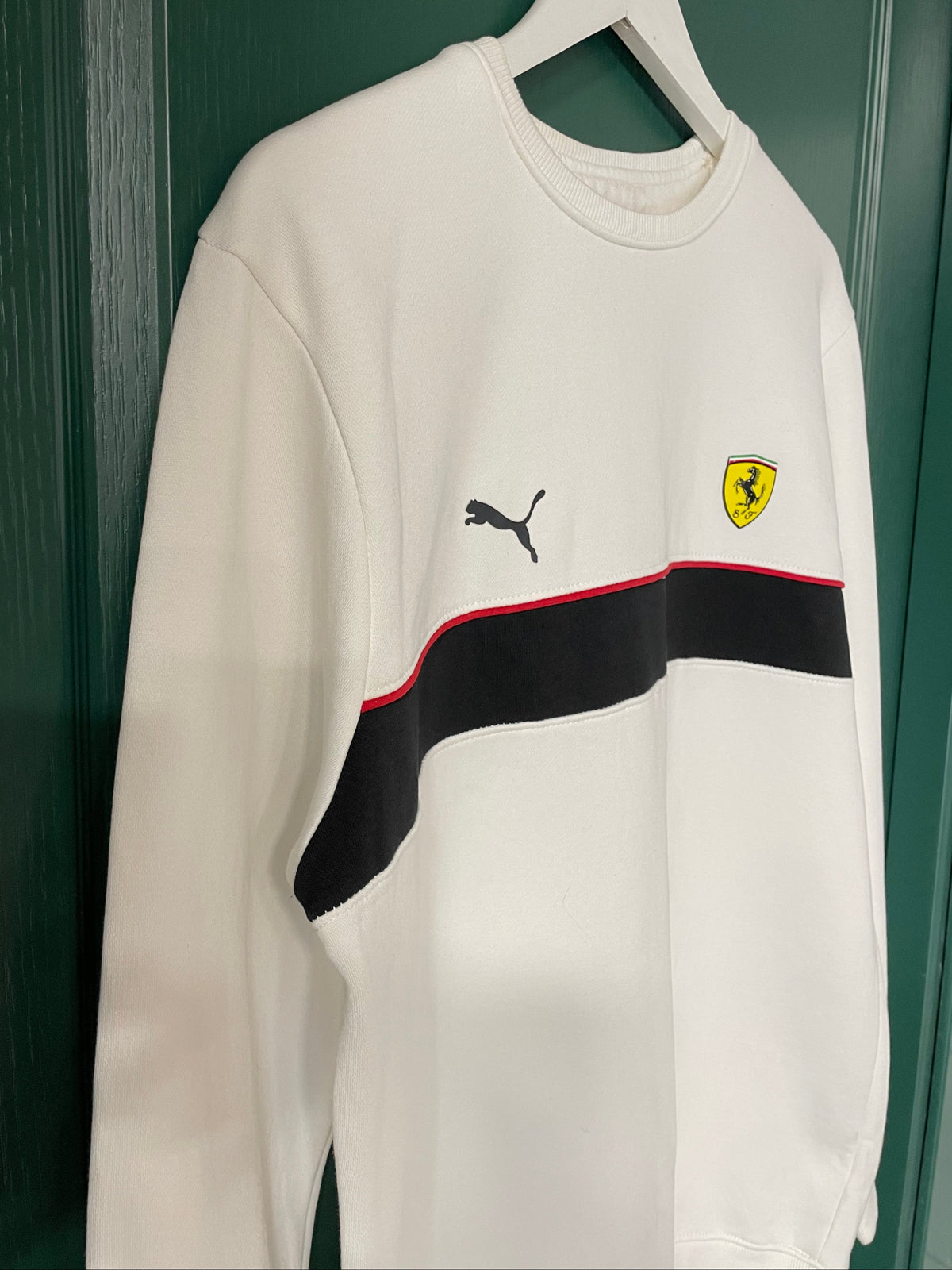 Ανδρική Φούτερ Μπλούζα PUMA Ferrari σε Λευκό χρώμα (M/L)