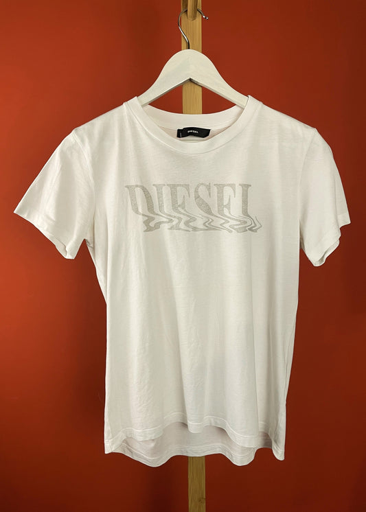 Κοντομάνικη Γυναικεία Μπλούζα - T-Shirt DIESEL σε Λευκό χρώμα (Medium)