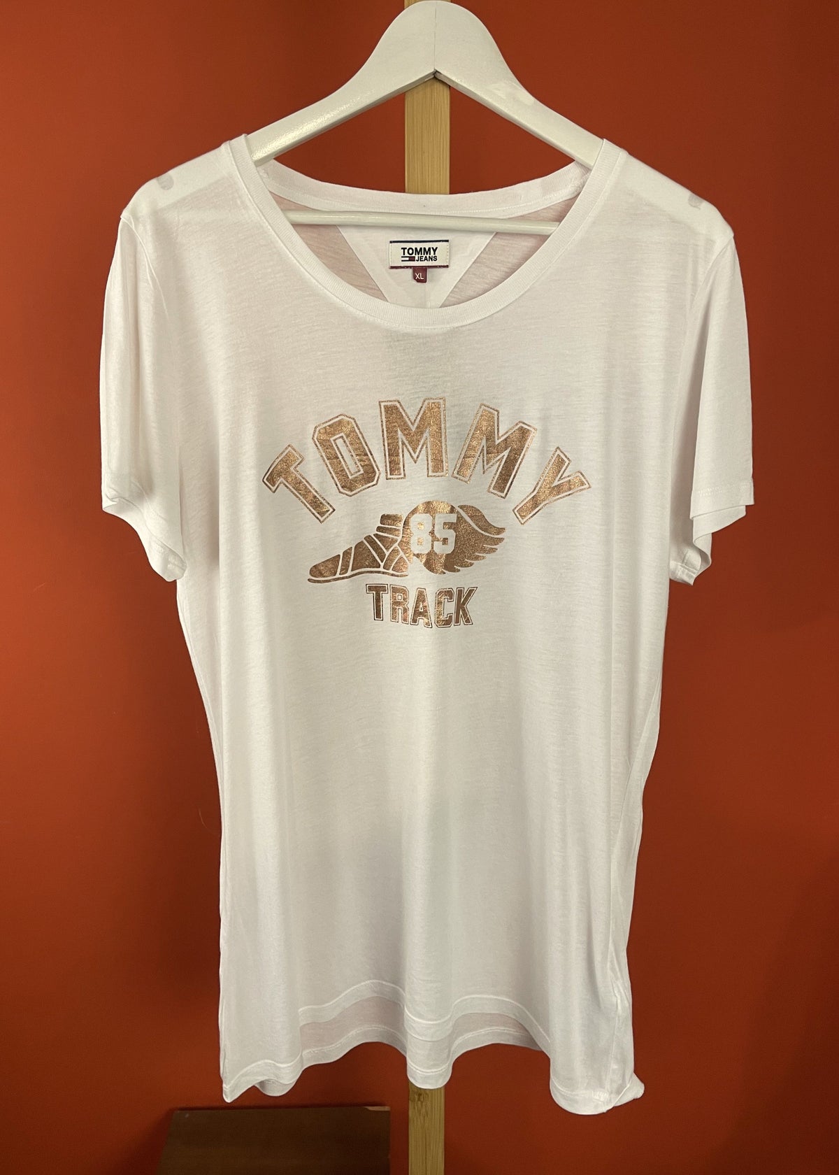 Κοντομάνικη Γυναικεία Μπλούζα - T-Shirt TOMMY HILFIGER σε Λευκό χρώμα (Large)